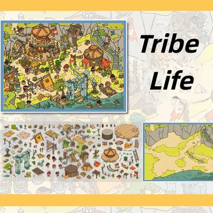 Gathering Glen 3D Sticker | 3 Cute Miniature Scenes