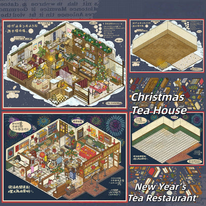 Holiday Brews 3D Sticker | 2 Cute Miniature Scenes