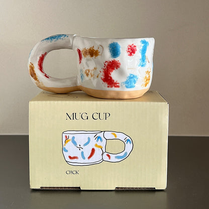 Hand-Painted Ceramic Vase & Mug