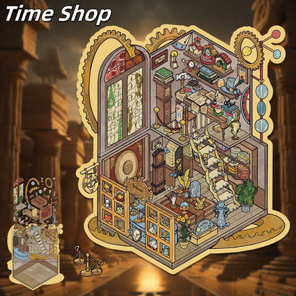 Mystic Hidden Chamber  3D Sticker | 2 Cute Miniature Scenes
