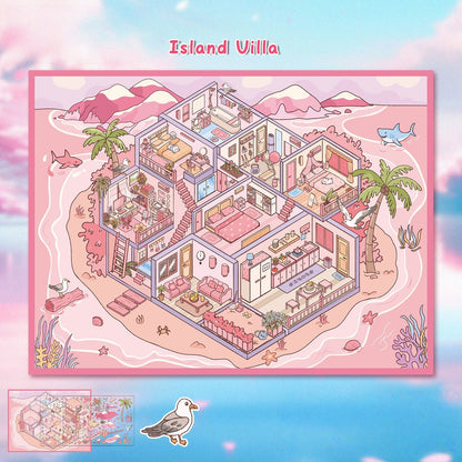 DreamLand 3D Sticker | 4 Cute Miniature Scenes