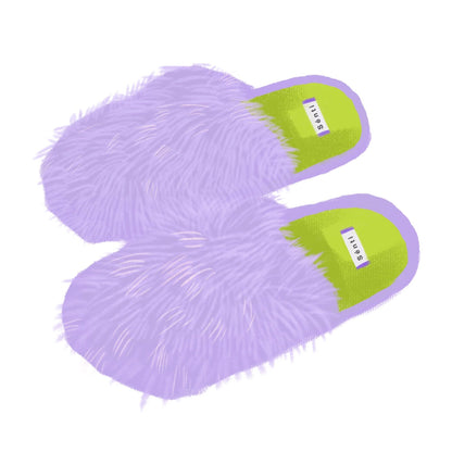 Long Pile Indoor Silent Non-Slip Slippers