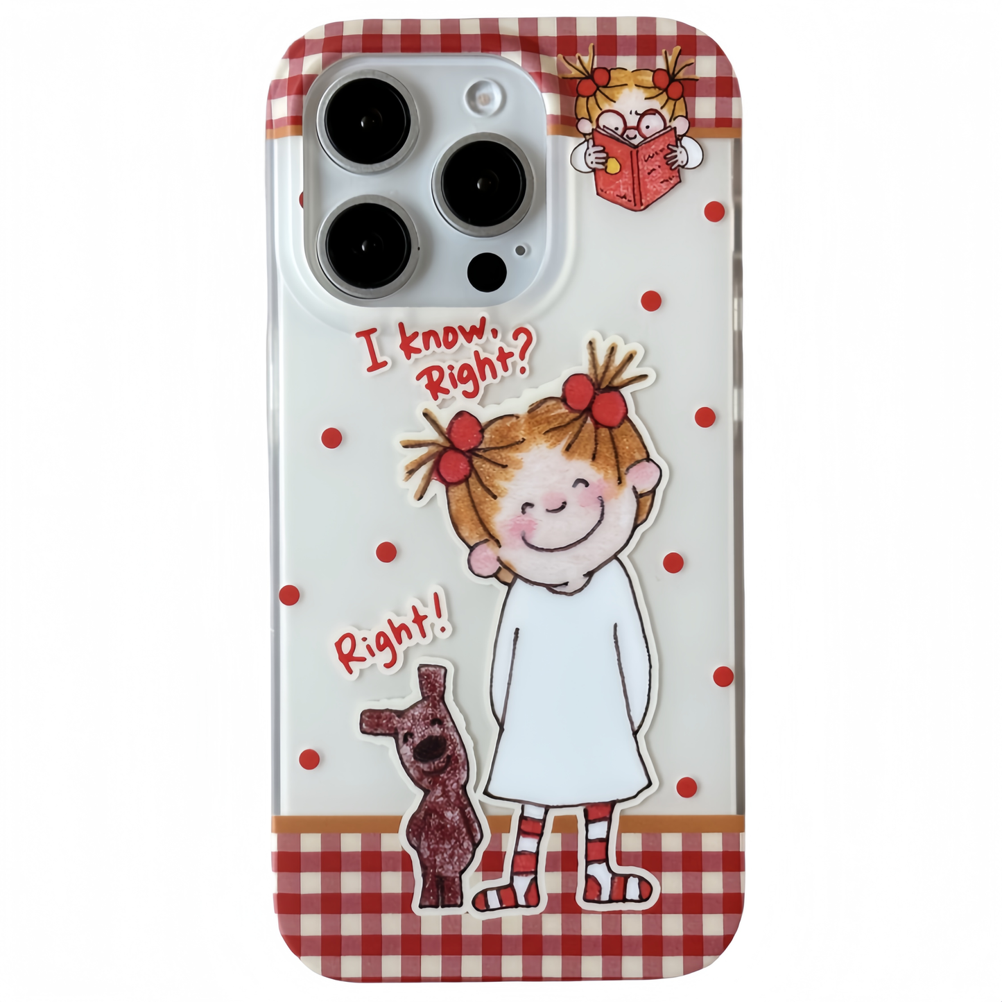 Coco Girl Strawberry Charm Acrylic Phone Case