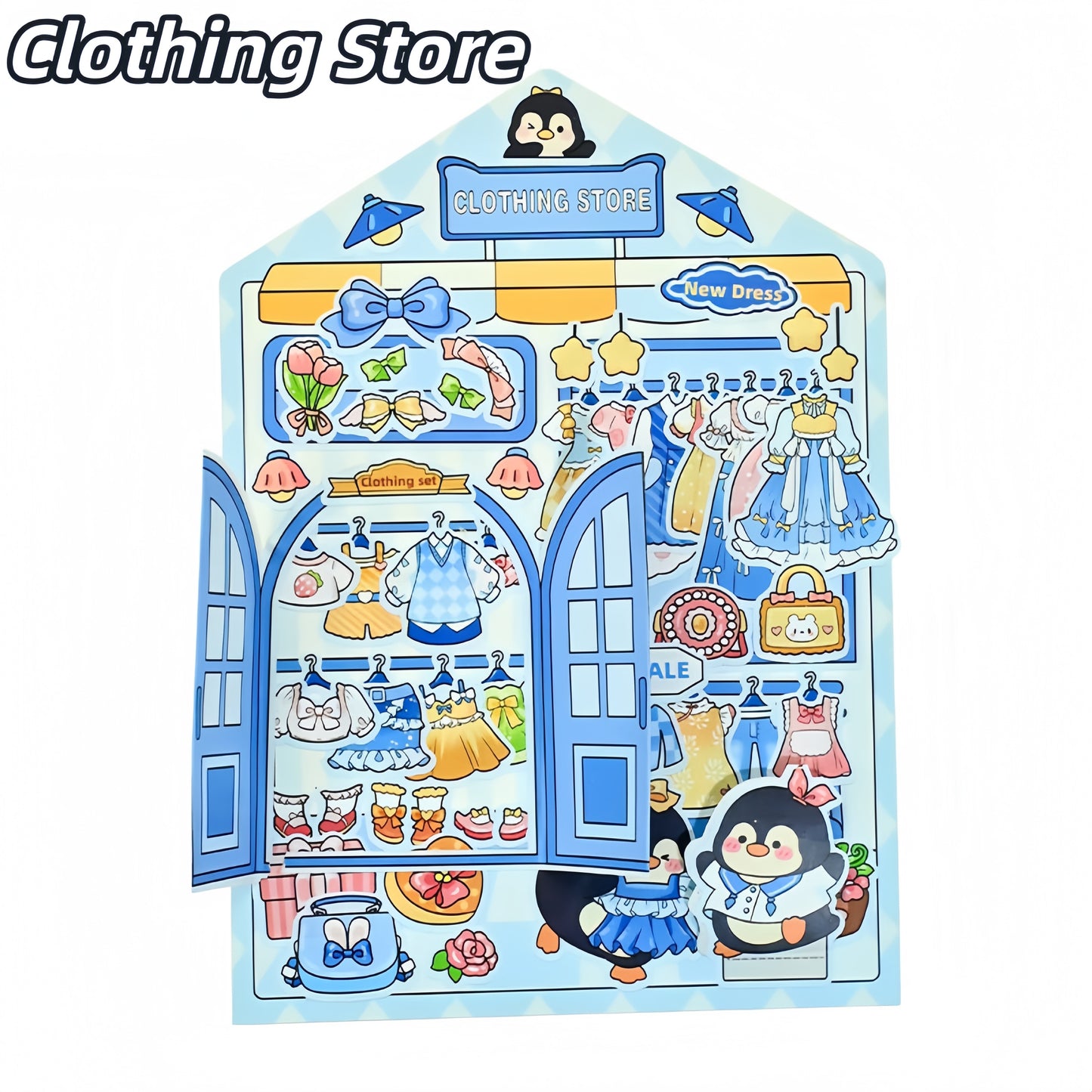 Street Corner Store 3D Sticker | 4 Cute Miniature Scenes