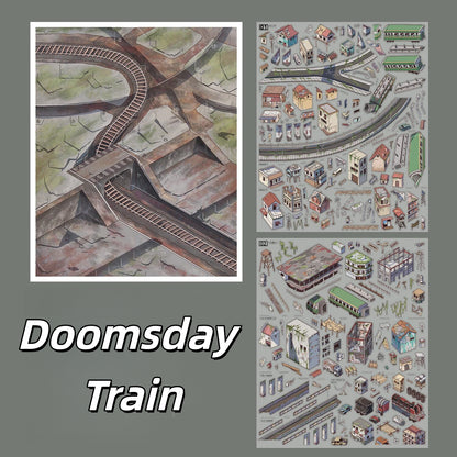 Disaster Series 3D Sticker | 4 Cute Miniature Scenes