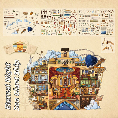 Magic World 3D Sticker | 2 Cute Miniature Scenes
