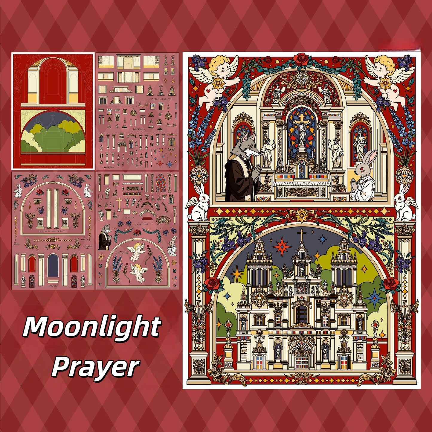 Kaleidoscope Series 3D Sticker | 2 Cute Miniature Scenes