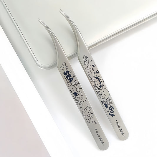 Professional Sticker Dolphin Tweezers