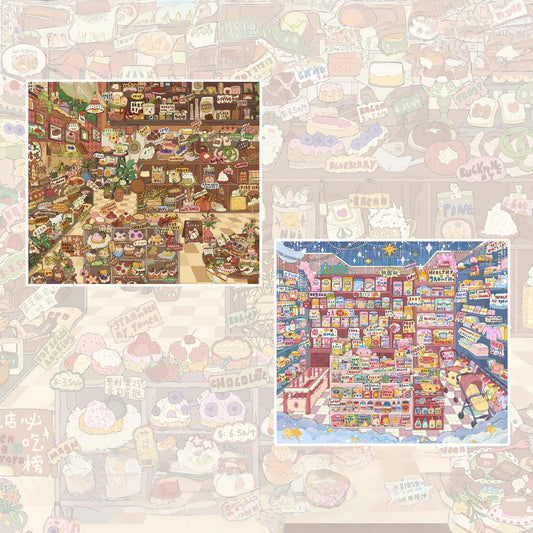 Sweet Daily 3D Sticker | 2 Cute Miniature Scenes