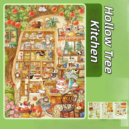 Sanctuary of Whimsy 3D Sticker | 3 Cute Miniature Scenes