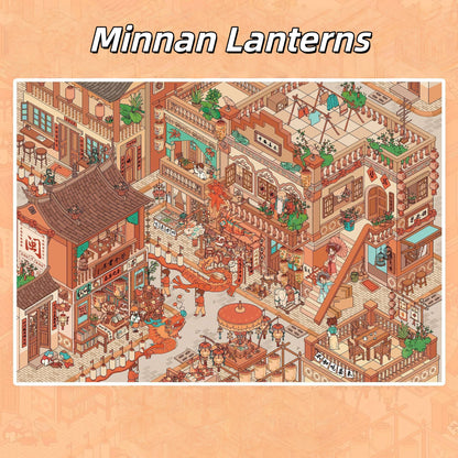 Chinese Culture 3D Sticker | 3 Cute Miniature Scenes