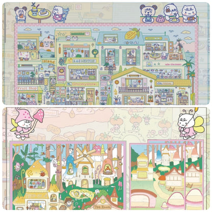 Whimsical Town 3D Sticker | 2 Cute Miniature Scenes