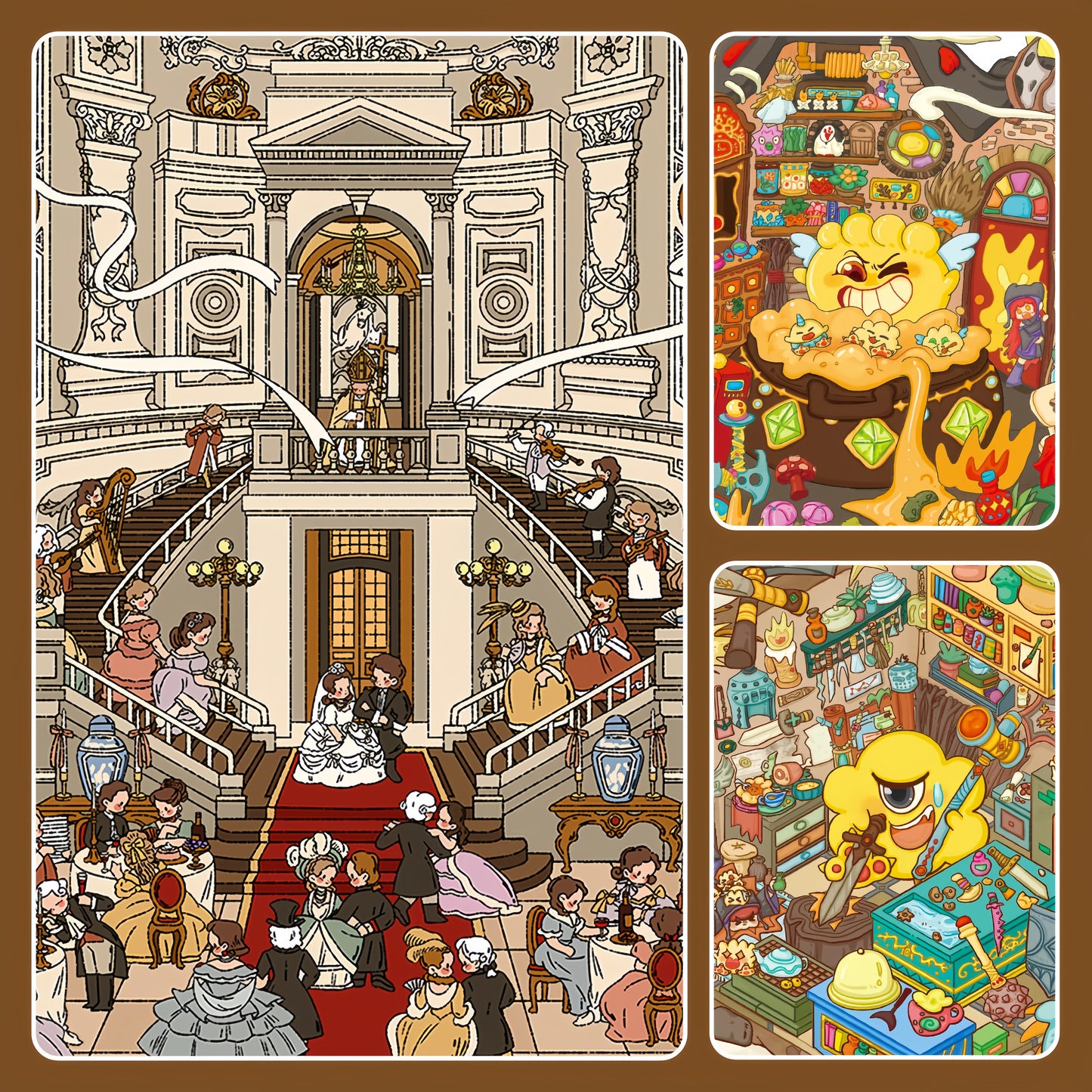 Witch's Life 3D Sticker | 3 Cute Miniature Scenes