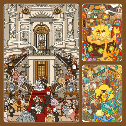 Witch's Life 3D Sticker | 3 Cute Miniature Scenes