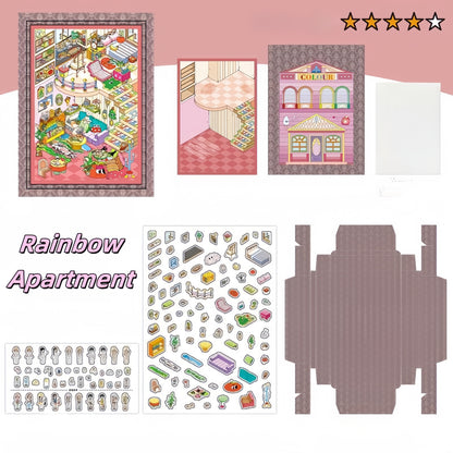 Lilliputian Series 3D Sticker | 4 Cute Miniature Scenes