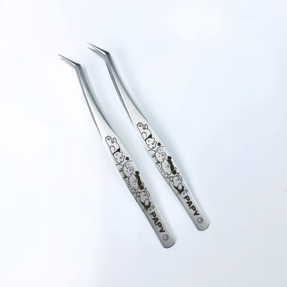 Black and White Hand-drawn Style Professional Sticker Tweezers