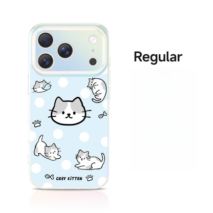 Polka Dot Cute Kitten Acrylic Phone Case