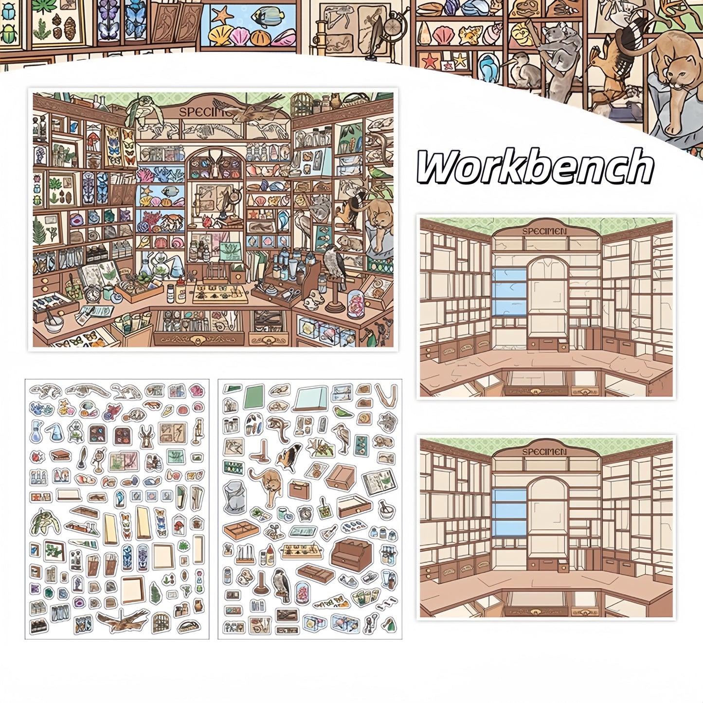 Little Corners 3D Sticker | 4 Cute Miniature Scenes