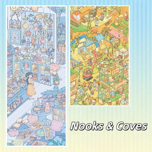 Nooks & Coves 3D Sticker | 2 Cute Miniature Scenes