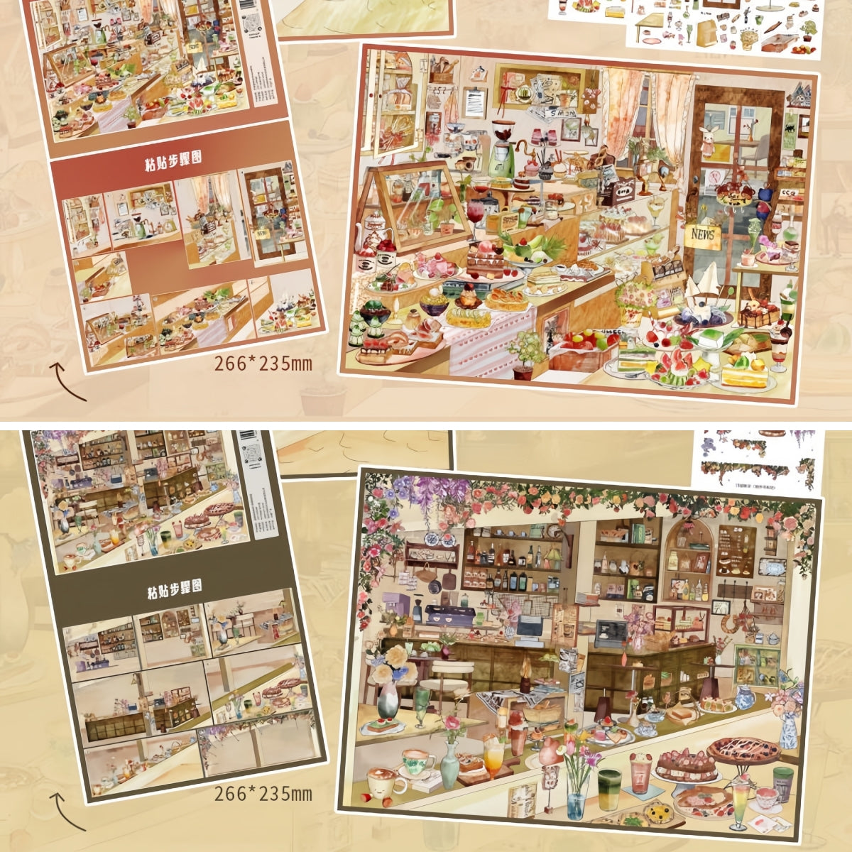 Sweet Corners 3D Sticker | 2 Cute Miniature Scenes
