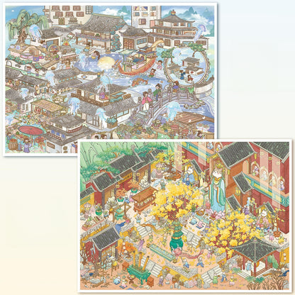 Quiet Wonders 3D Sticker | 2 Cute Miniature Scenes