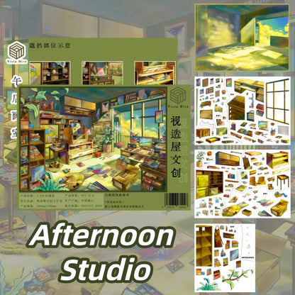 Whimsical Life 3D Sticker | 4 Cute Miniature Scenes
