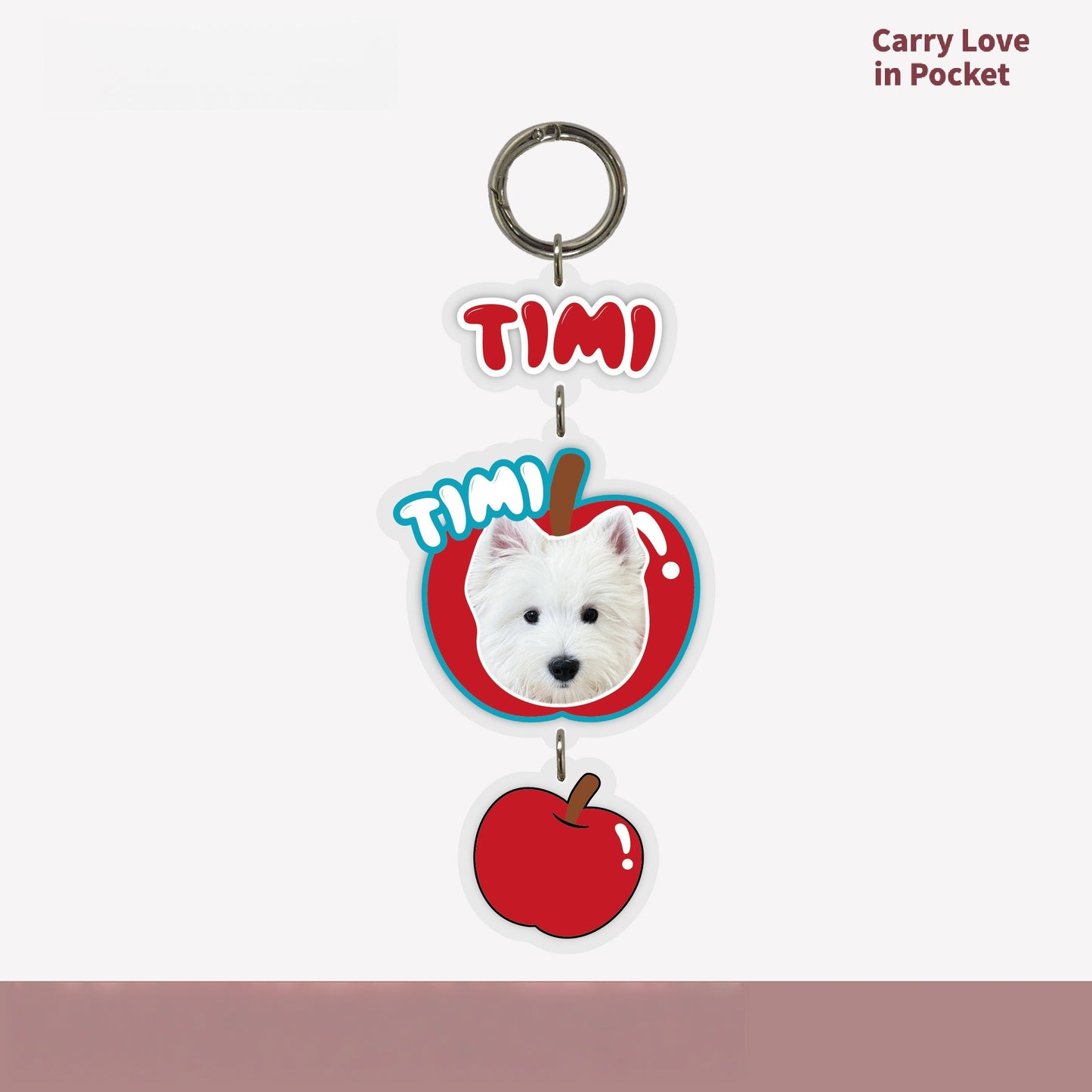 Custom Pet Photo Acrylic Bag Charm Keychain