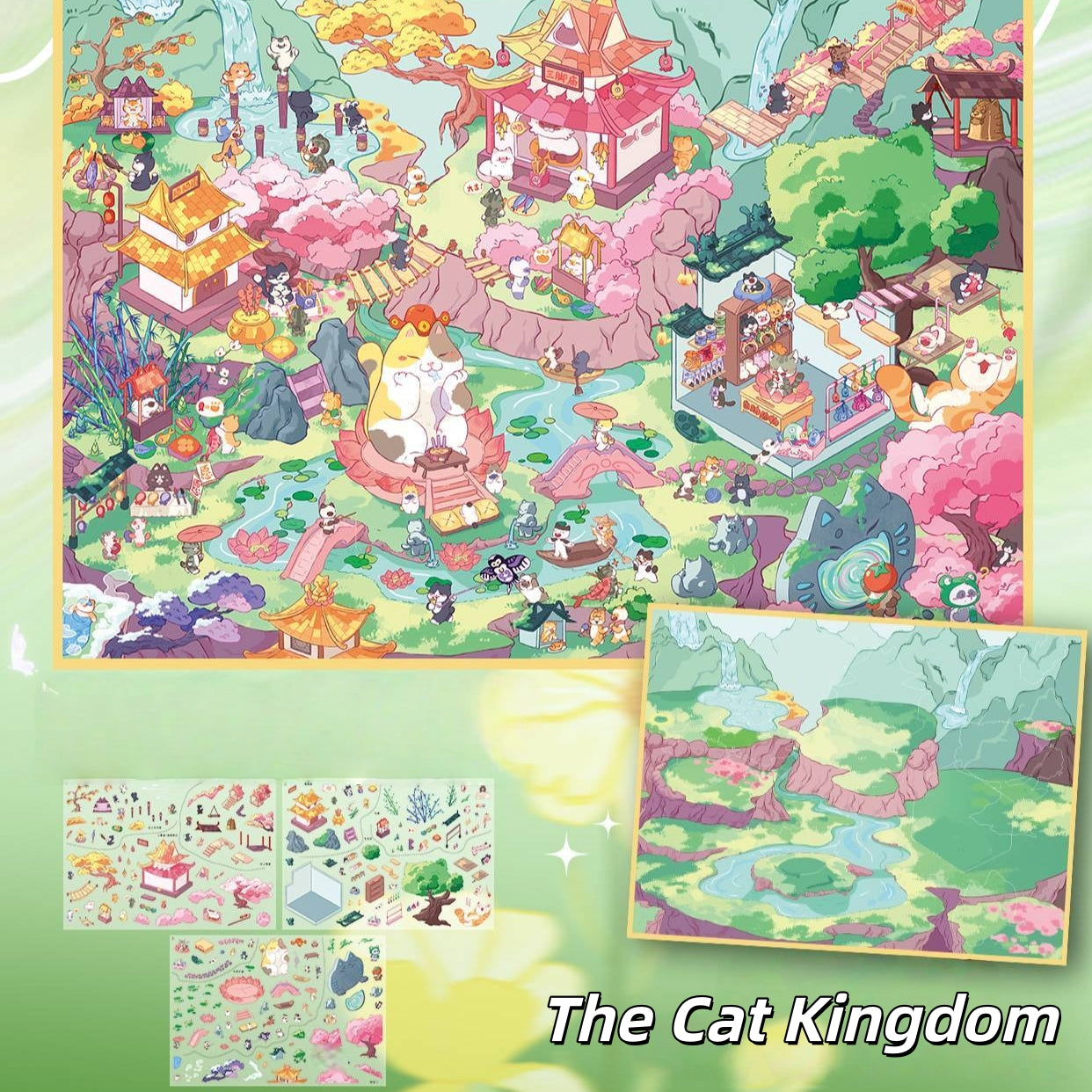 Otherworldly Country 3D Sticker | 4 Cute Miniature Scenes