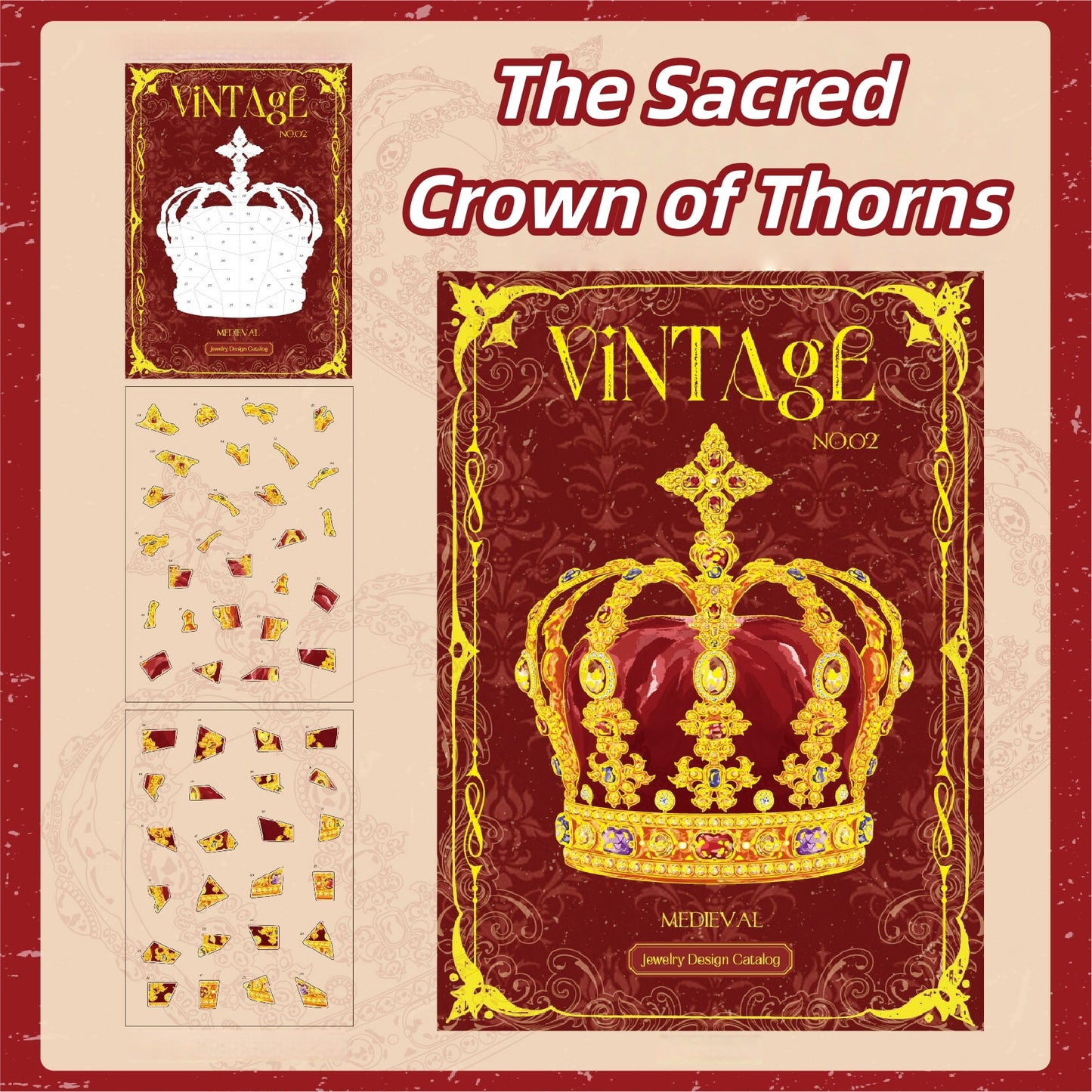 Jewelry Design Catalog 3D Sticker | 2 Cute Miniature Scenes