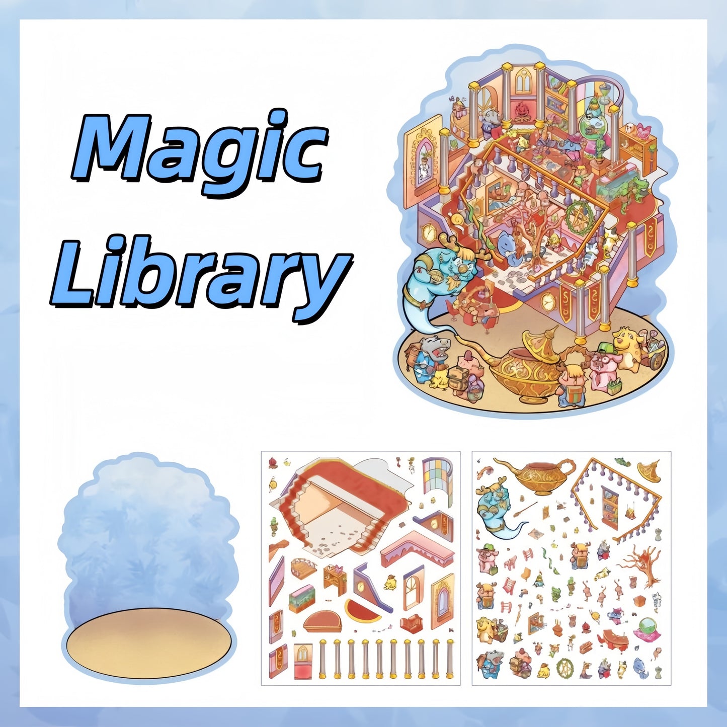 Magic World 3D Sticker | 4 Cute Miniature Scenes