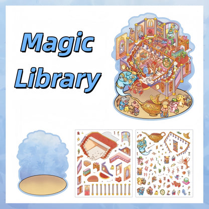 Magic World 3D Sticker | 4 Cute Miniature Scenes