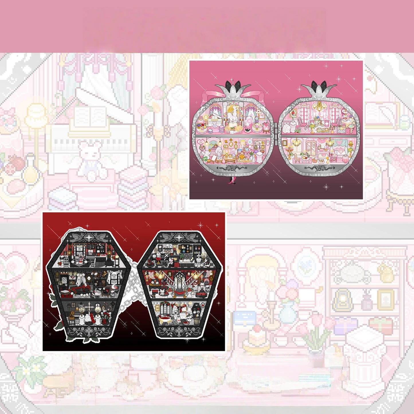 Paper Fairytale 3D Sticker | 2 Cute Miniature Scenes