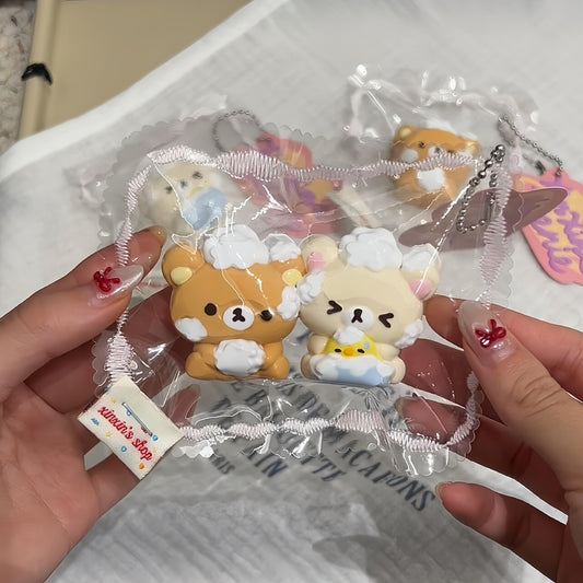 Bath Time Bear Siblings 2-Pack Squishy