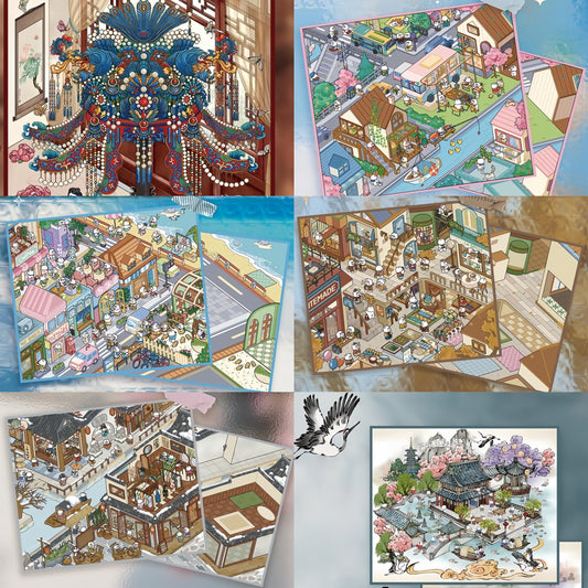 Whimscal Life 3D Sticker | 6 Cute Miniature Scenes