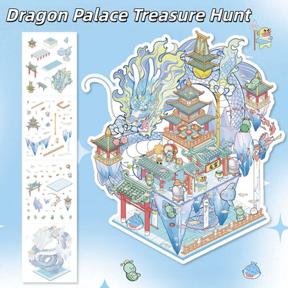 Cute Tales 3D Sticker | 4 Cute Miniature Scenes