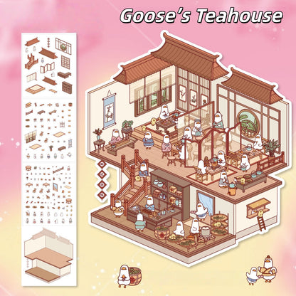 Cute Tales 3D Sticker | 4 Cute Miniature Scenes
