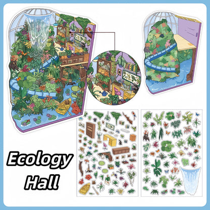 Little Exhibition 3D Sticker | 4 Cute Miniature Scenes