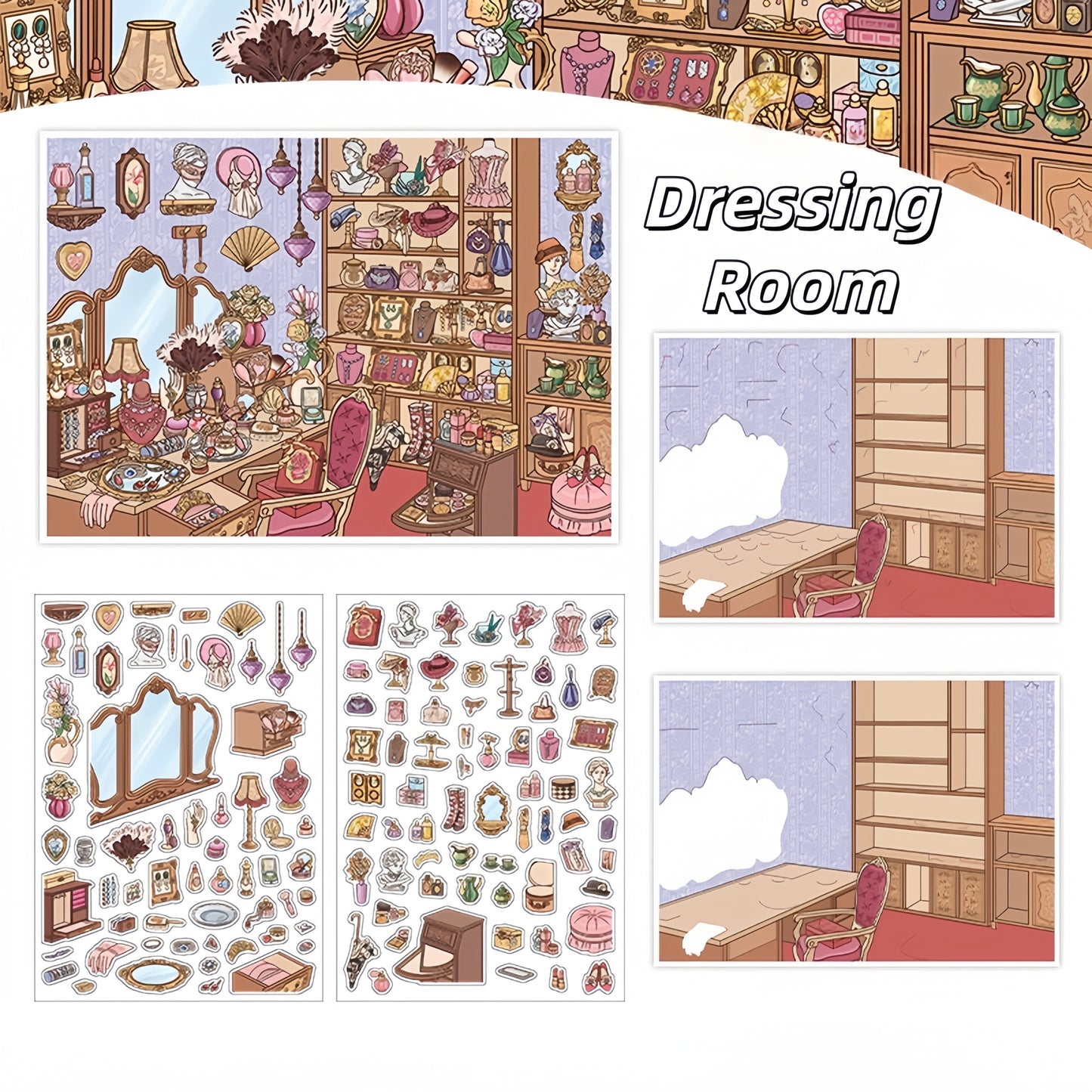 Little Corners 3D Sticker | 4 Cute Miniature Scenes