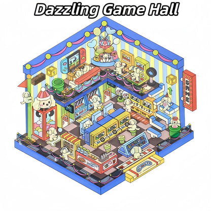Paw's Shop 3D Sticker | 4 Cute Miniature Scenes