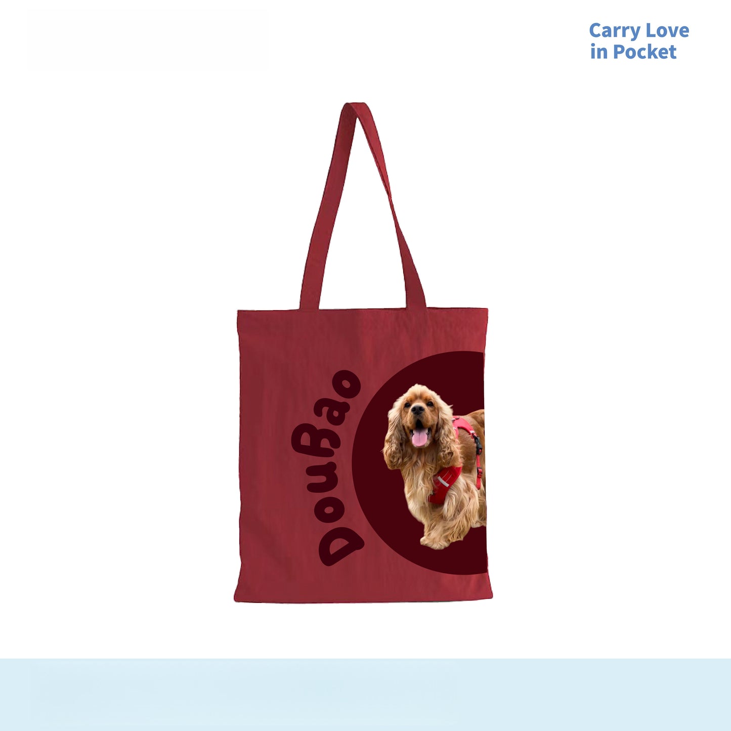 Custom Pet Photo Canvas Tote Bag
