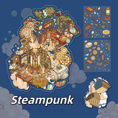 Stardream Prince 3D Sticker | 4 Cute Miniature Scenes