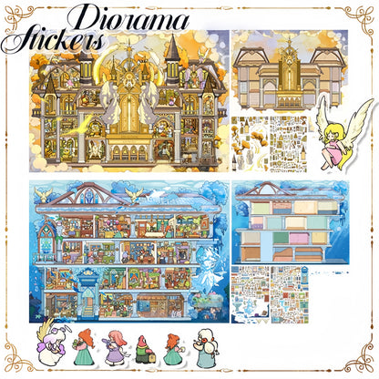 Diorama Fantasy Series 3D Sticker | 2 Cute Miniature Scenes