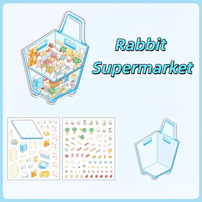 Whimsical House 3D Sticker | 4 Cute Miniature Scenes