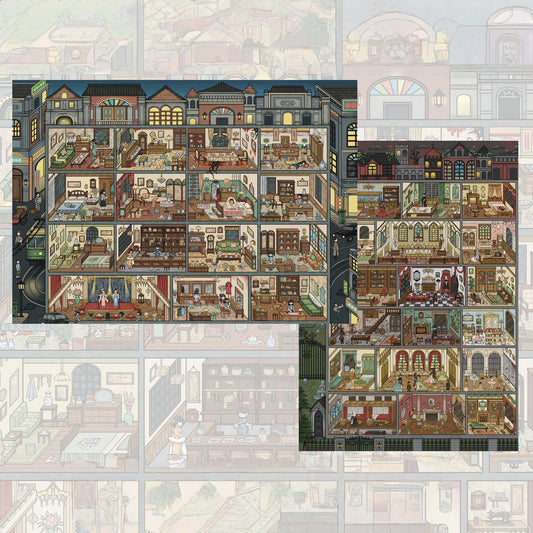Castle Mysteries 3D Sticker | 2 Cute Miniature Scenes