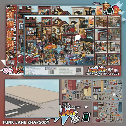Whimsical Life 3D Sticker | 4 Cute Miniature Scenes