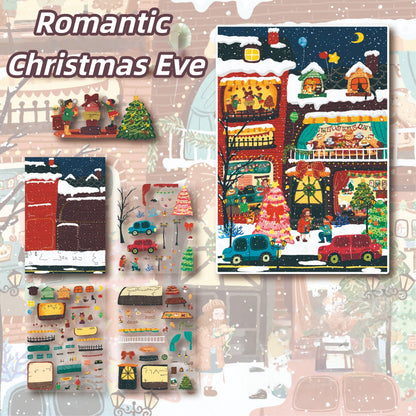 A Cozy Christmas 3D Sticker | 3 Cute Miniature Scenes
