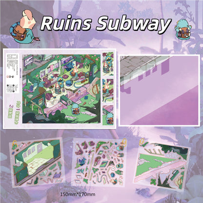 Other World Series 3D Sticker | 2 Cute Miniature Scenes