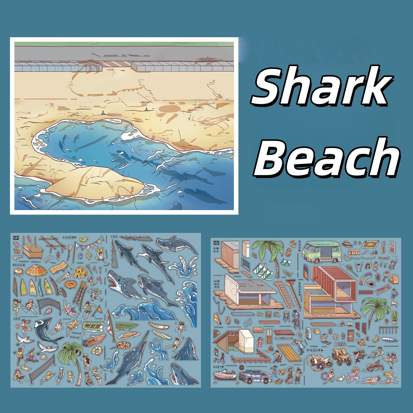 Disaster Series 3D Sticker | 4 Cute Miniature Scenes