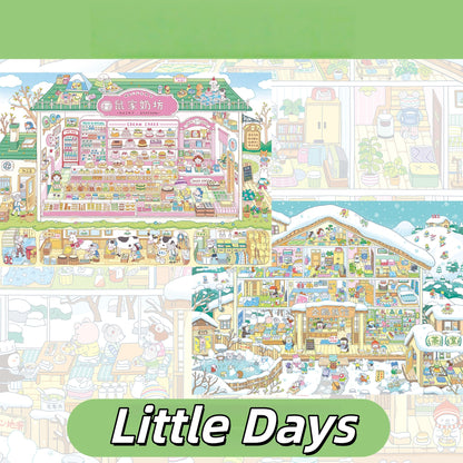 Little Days 3D Sticker | 2 Cute Miniature Scenes