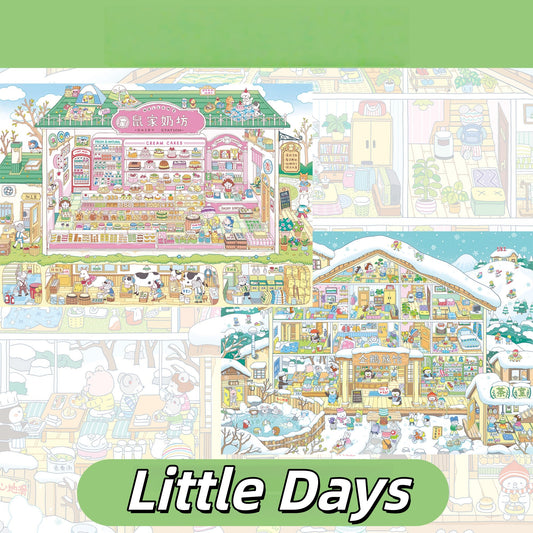 Little Days 3D Sticker | 2 Cute Miniature Scenes